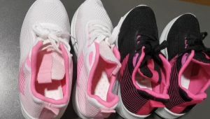 Womens Air Cushion Korean Style Mesh Fly Knit Shoes Lightweight Shock Absorbing Running Shoes