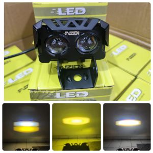 Lampu Tembak SQL 3Mata Super Terang Hi Low Putih Kuning - Fooglamp SQL 3Mata Super Terang
