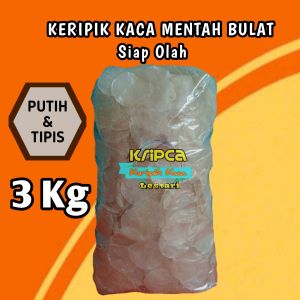 Keripik Kaca Mentah Bulat 3 Kg super tipis Promo Gratis ongkir