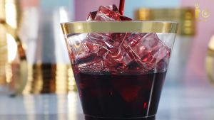 10PCS Gold Plastic Disposable Cups Wine Whisky Cup For Party Dessert Mousse Juice Cup Tableware Disposable Drinkware