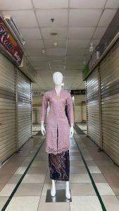 Kebaya Wanita Kerah V Neck Mewah Ukuran M-3XL