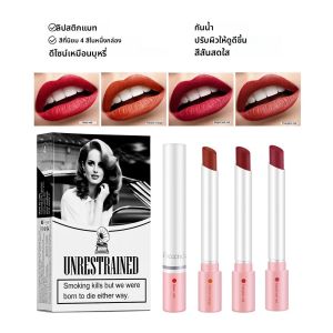 ลิปสติกเนื้อแมท ชุดลิปทินท์ 4 สี กันน้ำ ติดทนนาน ไม่เลอะ เนื้อเนียน สีชัด ลิปสติกเนื้อกำมะหยี่ แต่งหน้า