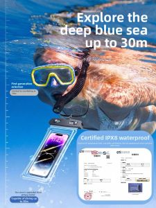 Waterproof Touchscreen Phone Bag for Swimming Diving Photography Transparent New 2025 Model 1851 Mobile Phone Bag Outdoor Sports