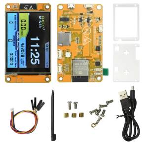 Aideepen | ESP32 Development Board with 2.8-inch OLED Screen High Hash Rate 355KH/s BTC Mining Micro USB Interface Stable Performance