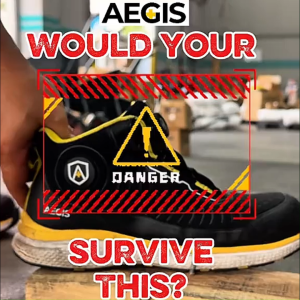 AEGIS Mid-cut Comfort Safety Shoes EN ISO 20345 | BOA One-Spin Lock | Composite Toe Cap | Anti-Slip Outsole | Singapore Local Stock | Free Delivery