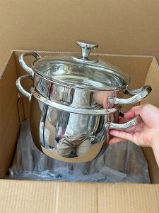 Nồi Súp Bằng Thép Không Gỉ Cấp Thực Phẩm 316 Ba Lớp 22cm Dùng Cho Bếp Gas Và Bếp Từ Nhà Bếp Dụng Cụ Nhà Bếp