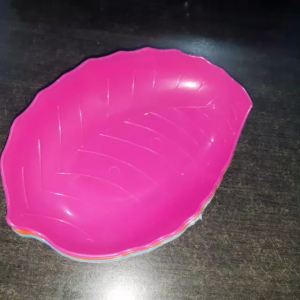 BG PIRING SAJI MOTIF DAUN / PIRING SNACK DAN PERALATAN MAKAN/SANGAT UNIK DAN CANTIK / PIRING PLASTIK