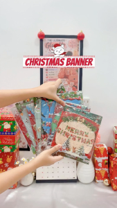 FCI Christmas Banner Available in 7 Different Designs Colorful Appearance Decorative Print Enhances the Overall Appearance of Holiday Displays