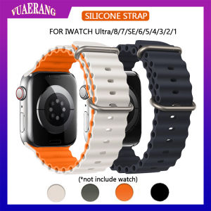 VUAERANG New Color Ocean Strap for Apple Watch 49mm 45mm 41mm 40mm 44mm 42mm 38mm Silicone Correa Bracelet Strap Compatible for i Watch Ultra 2/1 Serie 9/8/7/SE/6/5/4/3/2/1 Accessories