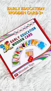 LEARNING WOODEN FLASH CARD SET