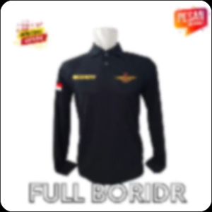 KAOS KERAH SECURITY WINGS BORDIR BANYAK PILIHAN WARNA LENGAN PANJANG - FULL BORDIR BKS