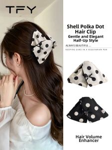 TFY | Elegant Large Seashell Polka Dot Triangular Hair Clip