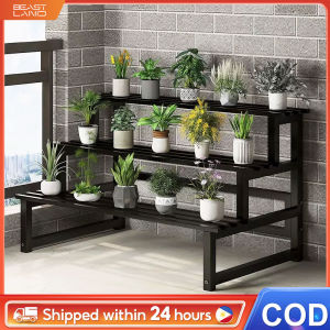 SPACEMADER Flower Stand Balcony Storage Rack Flower Pot Stand Living Room Floor-standing Fixed Display Stand