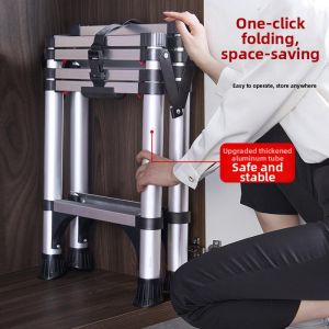 Thickened Aluminum Alloy Multifunction Folding Step Ladder