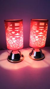 BD Lampu Wedding Elektrik Sepasang 1 Set Isi 2 Pcs Wedding Lamp Lampu Pernikahan Shuangxi Sangjit / Lampu Nikah WED37