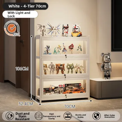 ZHUSHANXIA | Lockable Lighted Dustproof Display Cabinet