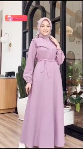 GAMIS POLOS WANITA TERBARU GAMIS CRINKLE AIRFLOW PREMIUM DRESS WANITA DEWASA / GAMIS BUSUI FRENDLY BASIC DRESS S - XXL
