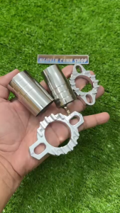 Combo Long Đền Nhôm + Khâu Pô Inox Chống xì 27-32mm 2 món