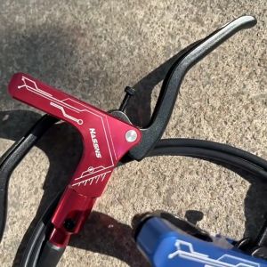 HASSNS Mountain bike Hydraulic disc brake Double piston brake All-alloy material is Lighter and more Durable
