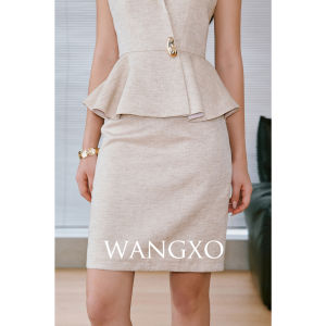 WANGXO | Áo Dây V-neck Dáng Suông Kiểu Đầm Ôm