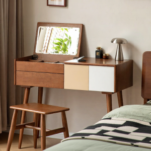 WEISHA | Solid Wood Bedroom Storage Makeup Desk