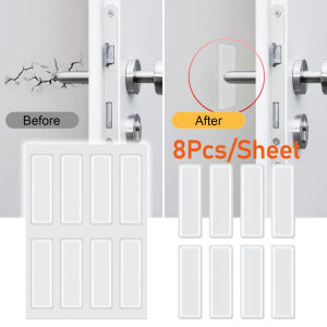 YESPERY 8Pcs/Sheet Silicone Anti-collision Strip Transparent Anti Scratch Door Handle Edge Protection Strip Invisible Noise Reduction Anti-collision Strip