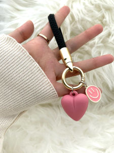 Goddess Gift Genuine Sheepskin Car Keychain Short High-End Feeling Bag Pendant Exquisite Cowhide Automotive Key Chain