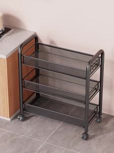 Mobile Multi-function Shelf for Kitchen with Multiple Layers