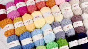 50g/pc Chenille Yarn Soft Coral Velvet Yarn Fluffy Knitting Crochet Towel Thread for DIY Sweater Scarf Handmade Material