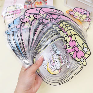10PCS Bottle Shape Candy Cookies Ziplock Bag Hair Clip Storage Bag with Zipper Bag Valentines Day Birthday Christmas Gift Bag