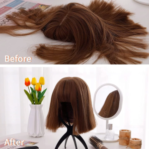 Elegant Black Wig Stand for Hair Extensions and Pads - Single Item Portable Wig Stand Set - Ultra-Portable Collapsible Durable Universal Wig and Hats Display Holder for All Types of Wigs and Hats - Perfect for Travel or On-The-Go Use Made of High-Qua