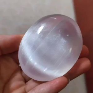 1PC Tự Nhiên Trắng Selenite Thạch Cao Hình Bầu Dục Khoáng Mẫu Vật Đá Chữa Bệnh Chăm Sóc Sức Khỏe Vật Trang Trí Phong Thủy Lấy Cảm Hứng Từ Massage Tay Quà Tặng
