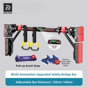REXUELONG | Door/Wall Mount Pull Up Bar No Drilling Indoor Exercise Equipment