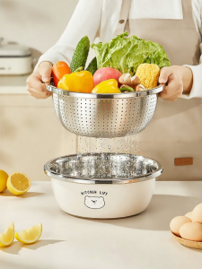 HAOGUANJIA | Washing Rice and Vegetable 304 Stainless Steel Basin