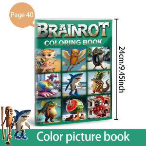 Italian Brainrot Animal Coloring Book Tung Tung Tung Sahur Cute Line Drawing Tracing Sketch Copying Picture Book Kids Xmas Gifts
