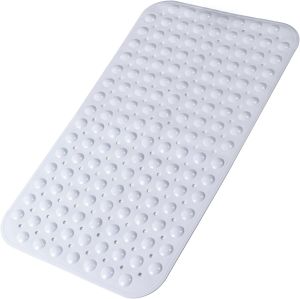 1pc Bubble Massage Non-slip Shower Mats with Suction Cups & Drain Holes 38*70cm PVC Bathroom Mats Safe Bath Mats Machine Wash
