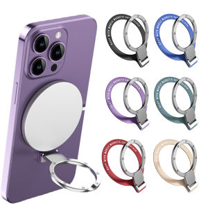 Universal Ultra-thin Magnetic Finger Ring Phone Holder Compatible with Iphone 14 13 12 Pro Max Magsafe Charge Ring
