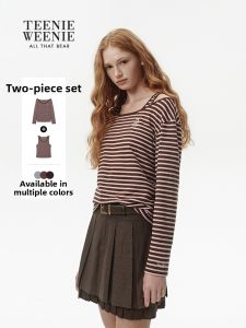 TEENIE WEENIE | Striped Two-piece Long-sleeve T-shirt