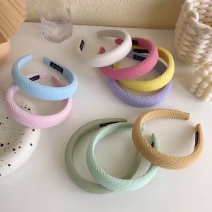 Cài Tóc Xốp Bọt Biển Bản Rộng Bọc Vải Lưới Kẻ Ô Tinh Tế Nhiều Màu Sắc Phụ Kiện Tóc Cho Nữ