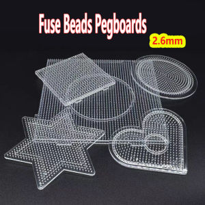 2.6mm Hama Beads Pegboard Mini Template Board Pixel Arts Tool Circular Square Educational DIY Figure Material Board DIY Stencils
