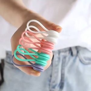 Silicone Magnetic Cable Organizer Silicone Magnetic Cable Ties Headphone Cable Charging Cable Winder Cable Holder Twist Tie Reusable Magnetic Cable Organizer Holder for Wire Management