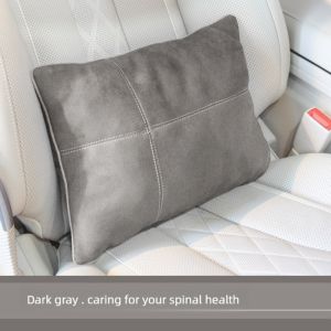For Benz S Class Luxury Suede Car Headrest Pillow Ultra Soft Neck Rest Lumbar Cushion Breathable Neck Protection Auto Interior