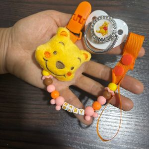 Disney | Baby soothing pacifier & cute baby chain clip Infant feeding nipple cartoon-shaped chewable pacifier Infant pacifier Designed