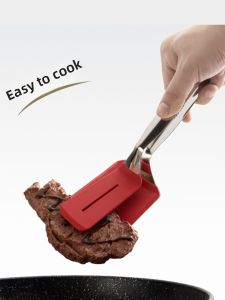 Stainless Steel Silicone Cooking Spatula Non-Stick Steak Turner Kitchen Utensil Home Use Spoon for Cooking And Baking