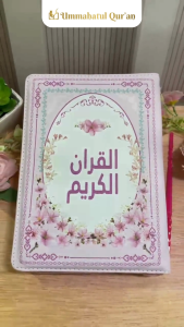 Al-Quran Waqaf Ukuran A5 Kaleb Pastel Pink Desain Bulat Isi Blok Latin Terjemahan Perkata