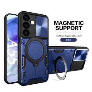 360°Rotating Non-Slip Shockproof Phone Case for Samsung S24 Ultra S22 Ultra S25 Ultra S23 Ultra with Magnetic Ring Holder BUMPER Casing