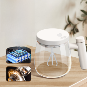 2024 New Electric Glass Stirring Cup Small Cyclone Automatic Charging Milkshake Shaking Cup Versatile Handle Design for Daily Use