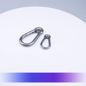 304 Stainless Steel Screw Spring Snap Hook /Spring Buckle with Loop/ Gym Cable Handle Hook/For Climbing