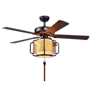 ANMEIAN | Silent Modern LED Iron Blade Ceiling Fan Light