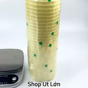 Băng keo trong rộng 1.2cm 100yard nặng 1kg lõi giấy 3mm 1 cây có 24 cuộn